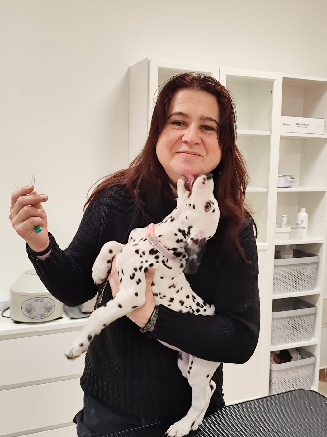MVDr. Jana Šimková se štěnětem dalmatina